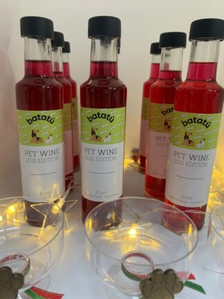 Pet Wine o Vino Rosé para mascotas + copa