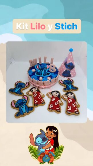 Kit Stich con 6 galletas decoradas